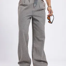 glitchez Men Boot-Leg Mid Rise Grey Jeans-picture-36