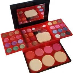 24Eyeshadow::3CompactPowder::4Blusher::8Lipcolor::1Puff::1Mirror::Makeupkit-image-66