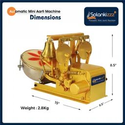 solankizzz Fully Automatic Electric Aarti Machine Nagara for Home Temple Satsng & PoojaRoom Nut & Bolts Dholak image 2
