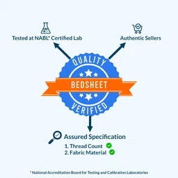 raymond home Cotton Double Flat 200 TC Geometric Bedsheet image 2