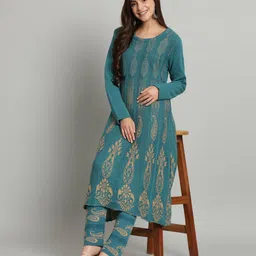 budapest Women Wool Kurta Palazzo Set image 5