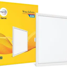 wipro Garnet 6W Square LED Wave Infinity Panel Cool White (6500K) Pack of 2 Ceiling Light Ceiling Lamp image 2
