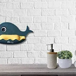 sjk Fish Shape Cute Adhesive Waterproof Wall Mounted Soap Dish(PACK OF 4) 1.423-picture-33