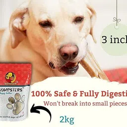 foodie puppies Chompsters Rawhide Pressed Calcium Treat Bone for Dogs and Puppies - 3inch, 2Kg Chicken Dog Chew image 4