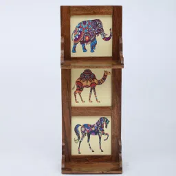 Mango Wood Wall Shelf By Globally Indian image 3