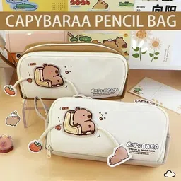 akvanar panda Pencil pouch Compartment Large Stationery School Pencil Pouch Bag 1 Art Canvas Pencil Box image 2