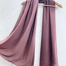 qalb luxuria Self Design Georgette Women Multicolor Stole image 5