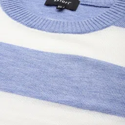 sztori Men Striped Round Neck Blue Sweater image 2