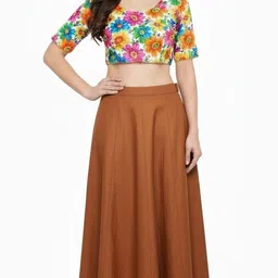 SANIGOLD Copper colour Pure Cotton Petticoat-picture-12