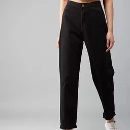 kotty Women Regular High Rise Black Jeans-picture-13