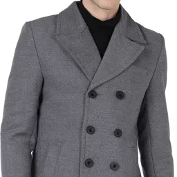 essentiele WOOL BLEND Solid Coat For Men-picture-19