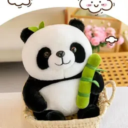 wolkwogg Kawaii Panda Plush in Bamboo – Soft Stuffed Animal Toy with Bamboo - 8 inch-picture-17