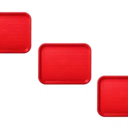 jagarwal enterprises Serving Trays, Non-Slip Food Service Tray (RED)3 pcs Tray Tray-picture-27