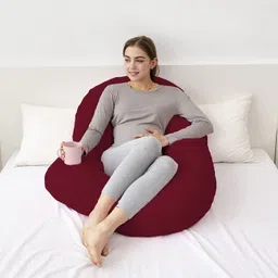 wild mint Microfibre Solid Pregnancy Pillow Pack of 1 image 3