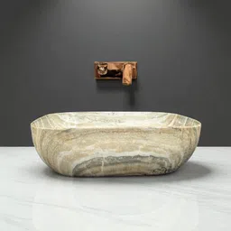 clayramic Premium Designer Ceramic Washbasin (M-1035)With Waste Coupling & Pipe Set ) (18x13x5)(M-1035) Table Top Basin-picture-34