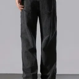 jaara Men Straight Fit Mid Rise Dark Grey Jeans image 2