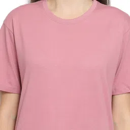 youthpoi Pack of 2 Women Solid Round Neck Pure Cotton Multicolor T-Shirt image 4