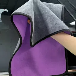 vaishno Microfiber Cleaning cloth / Towel 300 GSM Cleaning (Pack of 1, Size- 40x40 cm) Wet and Dry Microfiber Cleaning Cloth image 2