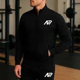 n7wear Solid Men Track Suit image 3