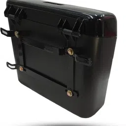 anjana ONE SIDES LUGGAGE BOX WITH CLASSY BOLD TOP LOCK FOR BIKES AND MOTORBIKE Luggage Box Black Polyethylene Motorbike Saddlebag image 2