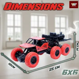 wonder Remote Control Smoke Rock Crawler with 6x6 Wheels_2.4 GHz Remote with Long Range image 3
