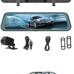 maties 9.66inch Digital Mirror DVR Full Touch Screen With TFT/Night Vision For Car-288 Black LCD-picture-14