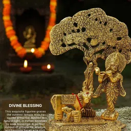 habereindia Radha Krishna Idol And Figurine For Home,God Idol For Pooja Room,Krishna Statue,Radha Krishna Murti,Gift Article (L12 X W8 X H15 Cm) image 5