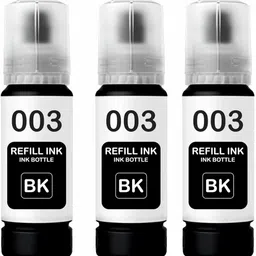 gAdi 003 Black Refill Ink for L3110,L3150,L3250,L3252,L3115,L3116 Printer 3PC Black Ink Bottle-image-64