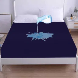 Fitted Double Size Breathable, Stretchable, Waterproof Mattress Cover-image-2