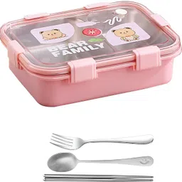 rbgiit Stainless Steel 3-Compartment Lunch Box – Eco-Friendly & Reusable 3 Containers Lunch Box-picture-24