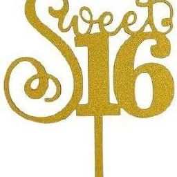 unique palette Cake Topper for 16-Year-Old Girl | Happy 16th Birthday Decoration Wood Decorative Platter image 3