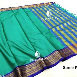 shagun Printed Banarasi Cotton Silk, Jacquard Saree image 3