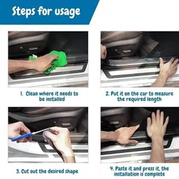 heylark hub Black Carbon Fiber Cover Tape -5 M Compatible with All Cars Model MF-65 10 mm x 10 m BLACK Reflective Tape image 3