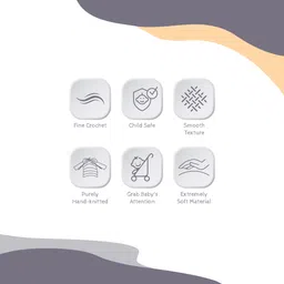 love crochet art Crochet Baby Rattle for Newborn, Crochet Elephant Rattle cum Soft toys Rattle image 4