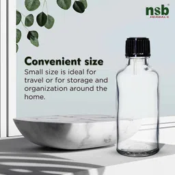 nsb herbals Clear Glass Bottle + Euro Dropper for DIY Perfume, Serum, Oils, Multipurpose Use 50 ml Bottle image 2
