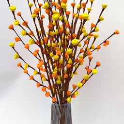 Handmade Flower Stick Without Pot Home Decoration Orange, Yellow, Multicolor Dried Sticks, Rose Artificial Flower-image-32