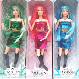 criatehub Beautiful Doll Toy Set with Movable Joints and Other Ornaments for Girls | Baby Kids Dream House Adventures | (Pack of 4) image 1