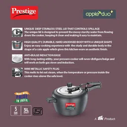 prestige 5 L Induction Bottom Pressure Cooker image 4