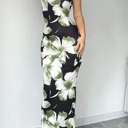 tandul Women Bodycon Multicolor Maxi/Full Length Dress image 3