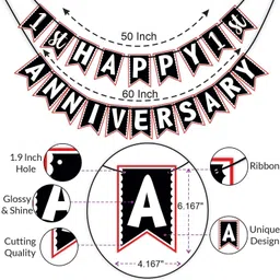 wobbox 1st anniversary party props, 1st Wedding anniversary decoration items(FP865) Photo Booth Board image 4