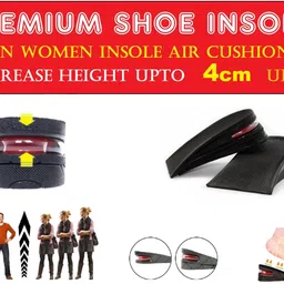 kelley Height Increasing Upto 4 Cm 2 Layers Shoes Insoles For Men Women (1 Pair) Leatherette 3/4 length Regular Shoe Insole image 4