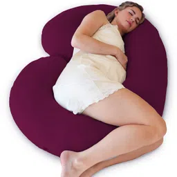 daddy cool Microfibre Pregnancy Pillow Pack of 1 Solid Premium quality C Shaped-picture-11