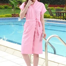 lacylook Plain Pink 3XL Bath Robe-picture-11