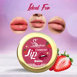 sahini Strawberry Lip Balm – Hydrating & Nourishing Formula for Smooth, Soft Lips Strawberry image 2