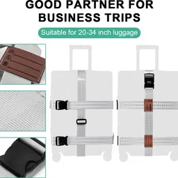 SERPLEX Adjustable Travel Luggage Strap with 3 Digit Lock for 24 to 26 Inch Bags Strap image 2