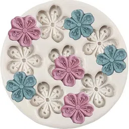 husaini mart Silicone Fondant & Gum paste Mould Skytail 6 Cavity Peach Blossom Flower Fondant Molds Plum Cherry Blossom Fondant Mould Cake Decorating Silicone Mold for Cupcake Topper Candy Chocolate Gum Paste Polymer Clay Decorating Molds-picture-11