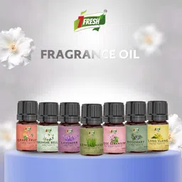 7fresh Fragrance Oil Combo Pack of 3x10 ml (ROSE GERANIUM+ROSEMARY+GRAPEFRUIT) Aroma Oil image 5