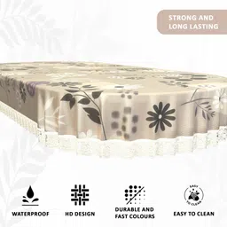 kuber industries PVC 6 Seater Floral Table Cover image 5