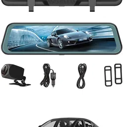 maties 9.66inch Digital Mirror DVR Full Touch Screen With TFT/Night Vision For Car-87 Black LCD-picture-11