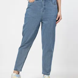 cosmic Women Jogger Fit Mid Rise Light Blue Jeans-picture-40